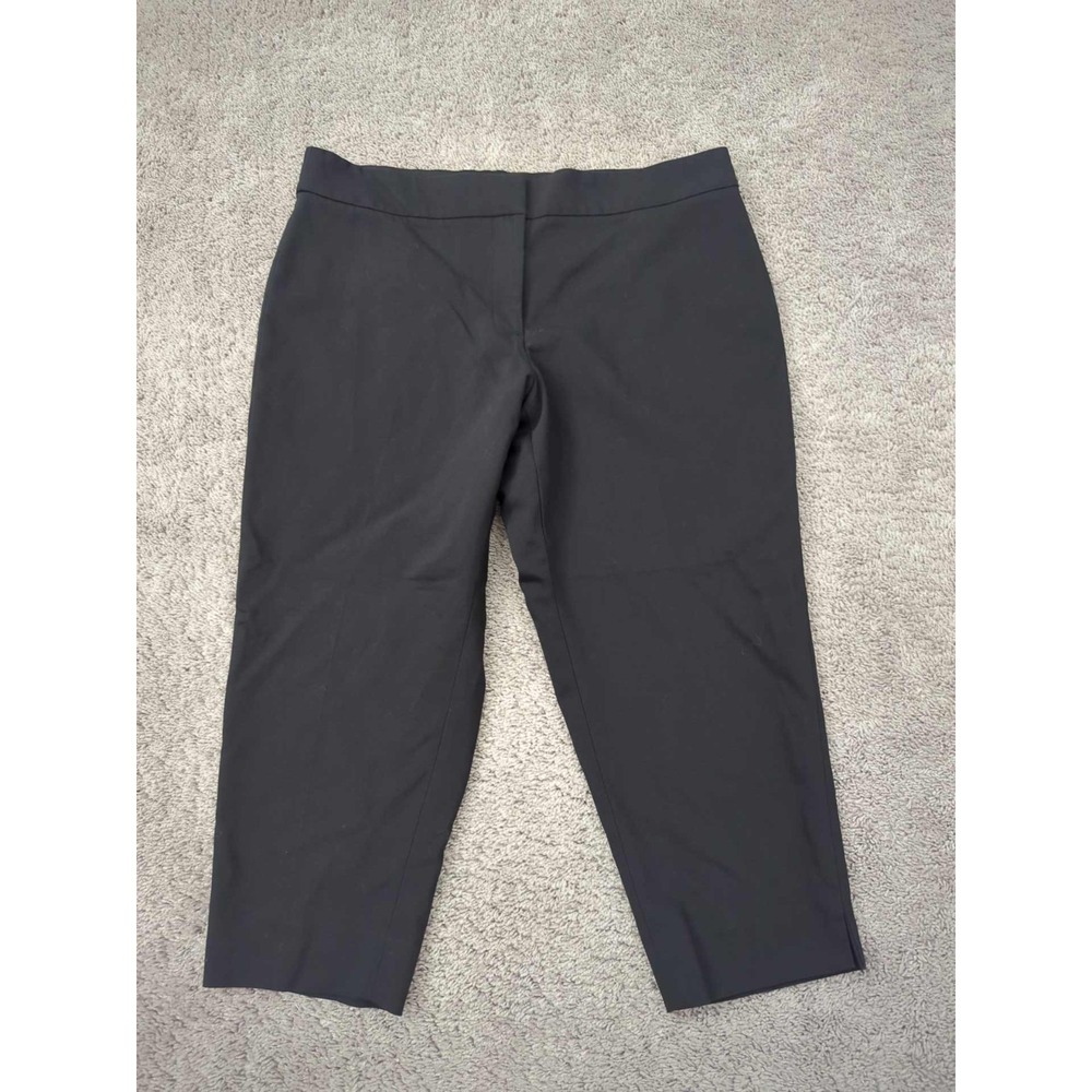 Michael Kors Capri Pants Womens 16W PLUS Black‎ High Rise Tapered Stretch